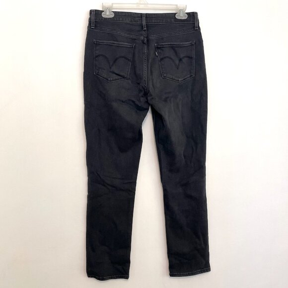 LEVI'S LEVIS Mid Rise Skinny Jeans Solid Black Stretch Skinny Jean 8 tag W29 L30 - Picture 11 of 14